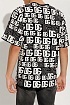 Чёрная футболка Dolce & Gabbana monogram all-over