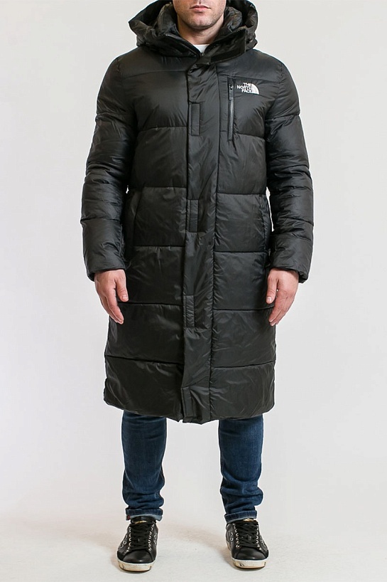 Мужской удлинённый пуховик The North Face logo-embroidered