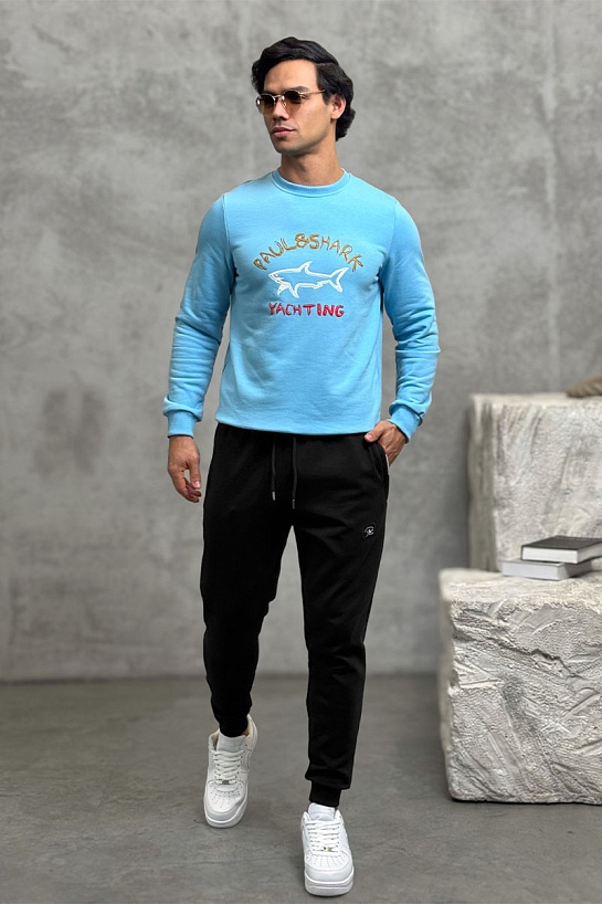 Чёрные спортивные штаны Paul & Shark logo-patch