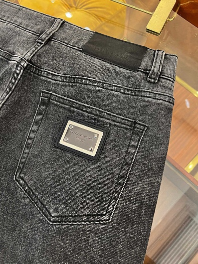 Мужские чёрные джинсы Dolce & Gabbana slim fit   