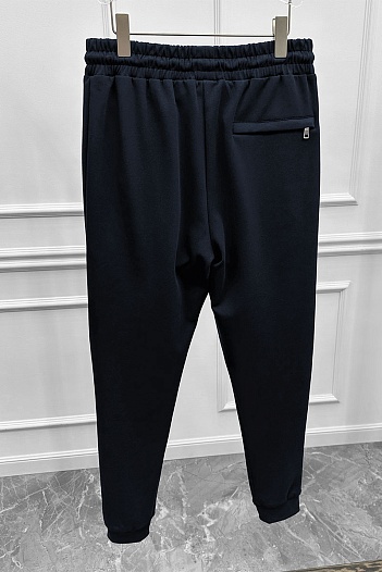 Спортивные штаны тёмно-синего цвета Tommy Jeans logo-embroidered   