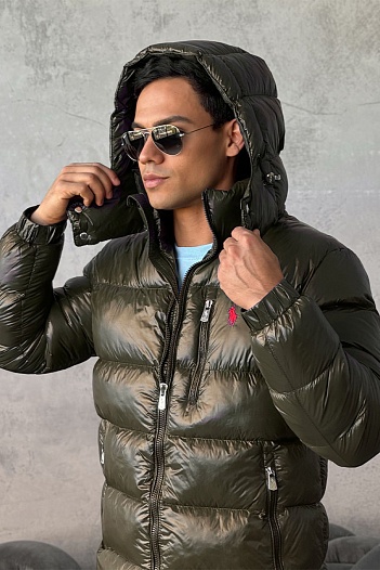 Куртка зелёного цвета Polo Ralph Lauren pony-embroidered   