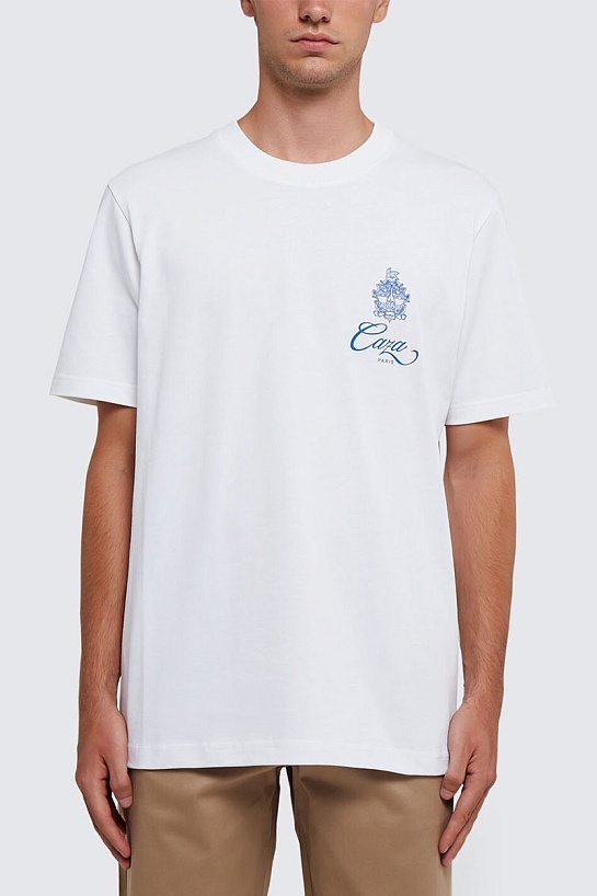 Белая футболка Casablanca Embleme de Caza logo-print