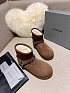 Женские ботинки с мехом Balenciaga Alaska premium - Brown