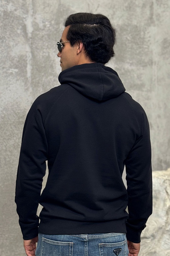 Чёрное оверсайз худи Dior logo-print