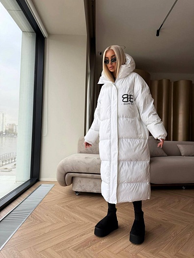 Женская пуховая куртка Balenciaga Premium - White   