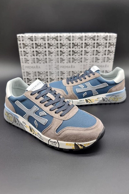 Комбинированные кроссовки Premiata Mick - Beige / Blue