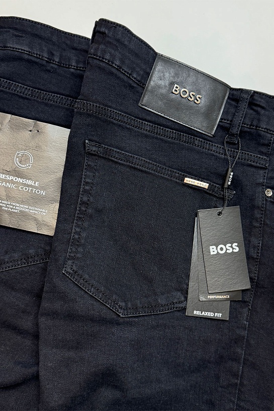Мужские чёрные джинсы Hugo Boss