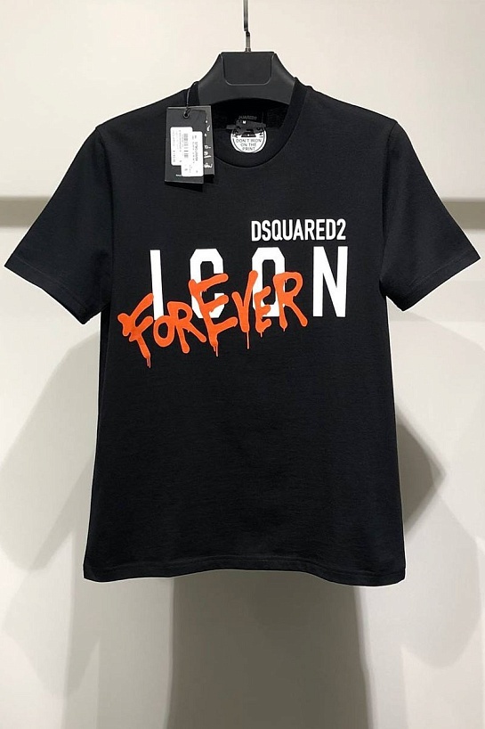 Мужская футболка Dsquared2 "ICON" Forever - Black