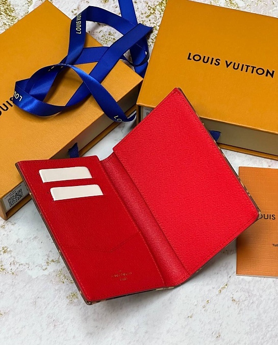 Кожаная обложка для паспорта Louis Vuitton Premium 10x14x2.5 см
