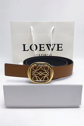 Женский двусторонний ремень Loewe Anagram (ширина 3.2 см, длина 75 / 80 / 85 см)   