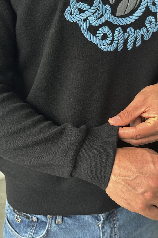 Мужской свитшот Hermes чёрного цвета