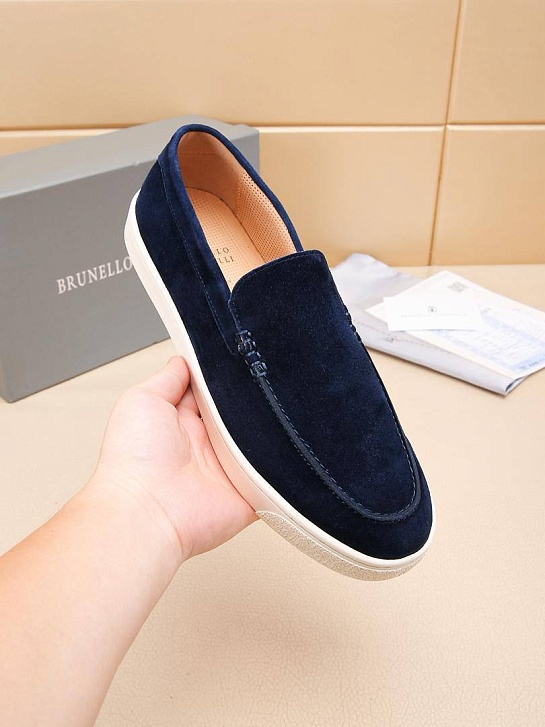 Мужские замшевые лоферы Brunello Cucinelli