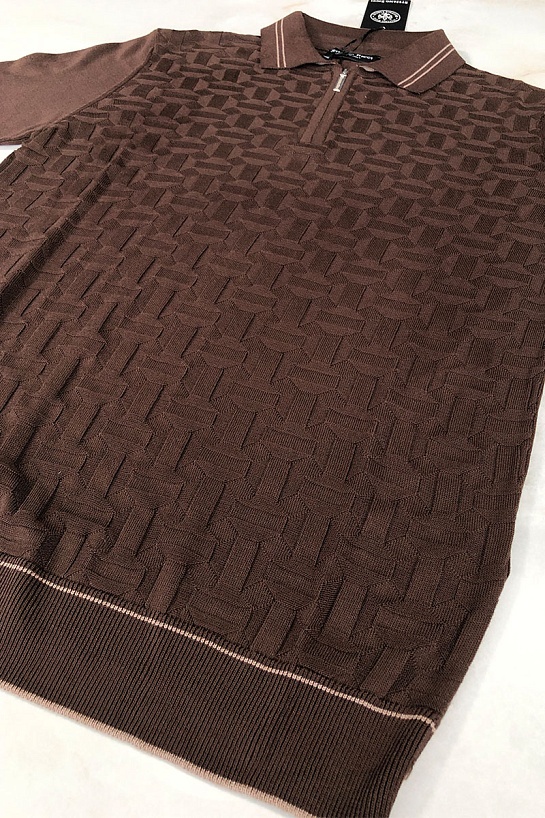 Мужское коричневое поло Stefano Ricci