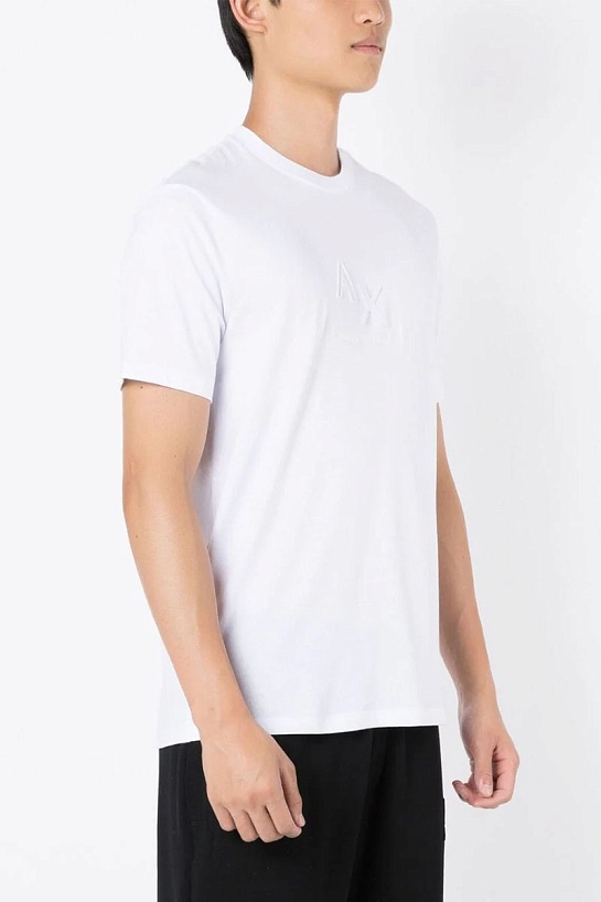 Мужская футболка Armani Exchange белого цвета
