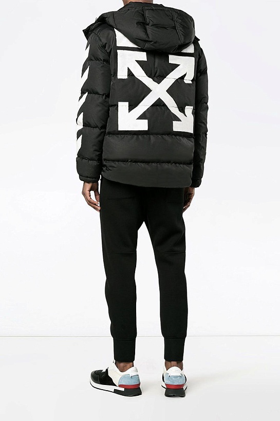 Мужская чёрная парка Off-White diagonal arrows