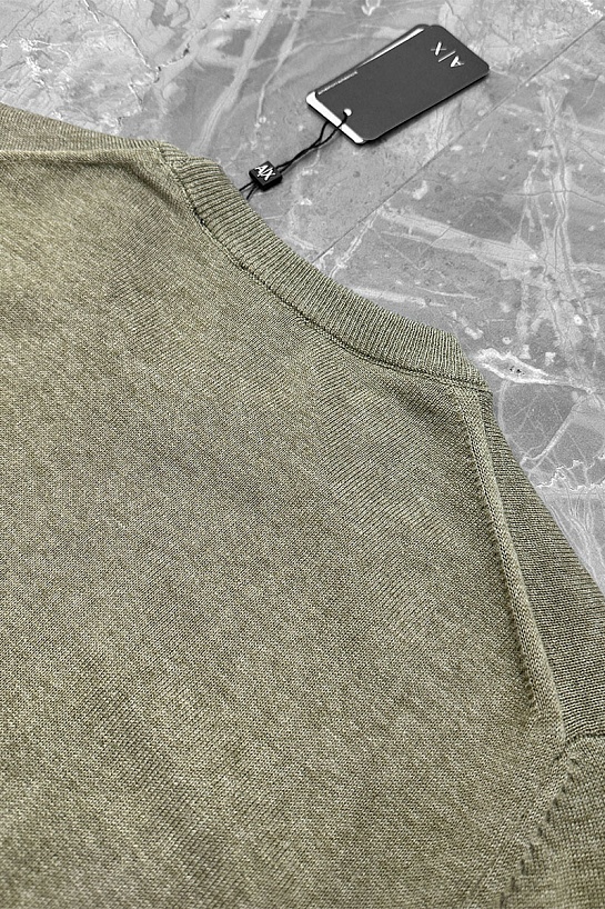 Мужская зелёная кофта Armani Exchange