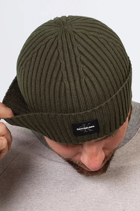Шапка Calvin Klein logo-badge - Khaki