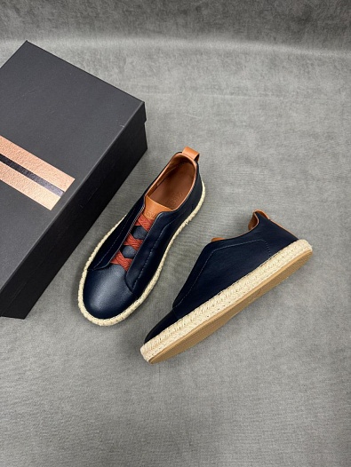 Мужские кроссовки Ermenegildo Zegna Triple Stitch - Navy   