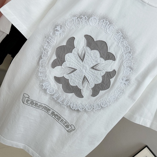 Белая оверсайз футболка Chrome Hearts Premium   