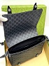 Кожаная сумка-мессенджер Gucci GG Premium 28x20x8 см - Black