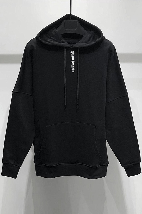 Оверсайз худи Palm Angels Vertical Logo - Black
