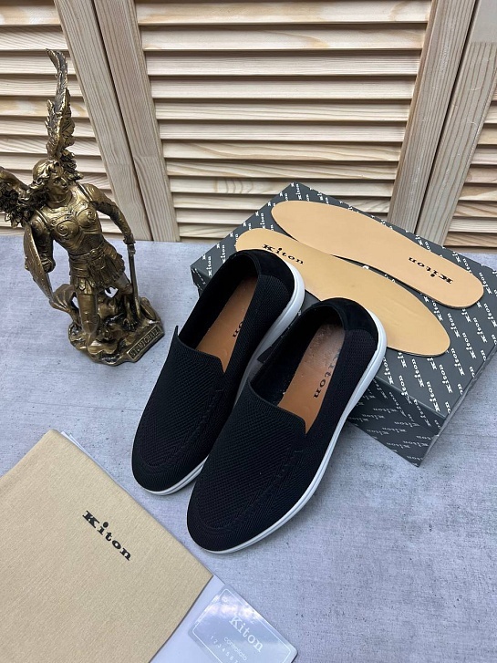 Мужские текстильные лоферы Kiton