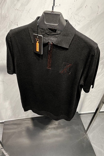 Мужское поло Zilli чёрного цвета   