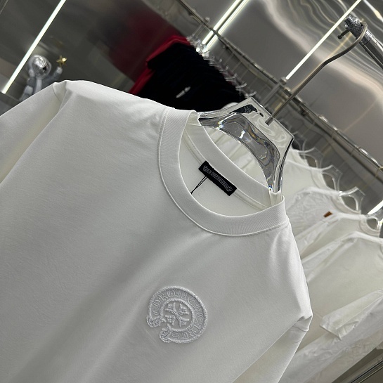 Белая оверсайз футболка Chrome Hearts Premium