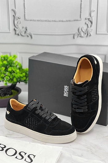 Мужские замшевые кроссовки Hugo Boss Gary Tenn log   