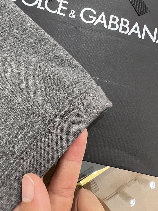 Мужская серая футболка Dolce & Gabbana Premium