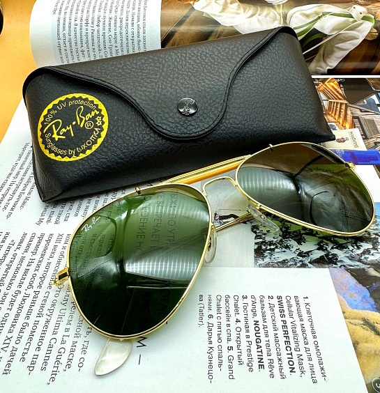 Солнцезащитные очки Ray-Ban Outdorsman - Green / Gold