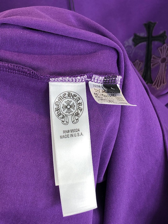 Фиолетовая оверсайз футболка Chrome Hearts Premium