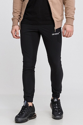 Мужские чёрные джоггеры Off-White logo-print   