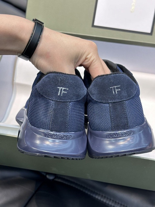 Мужские кроссовки Tom Ford синего цвета