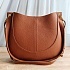 Кожаная сумка через плечо 32x26 см - Brown