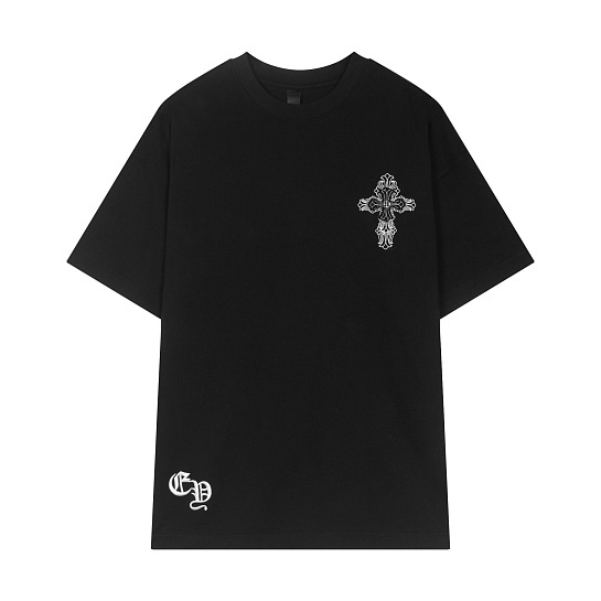 Чёрная оверсайз футболка Gothic logo