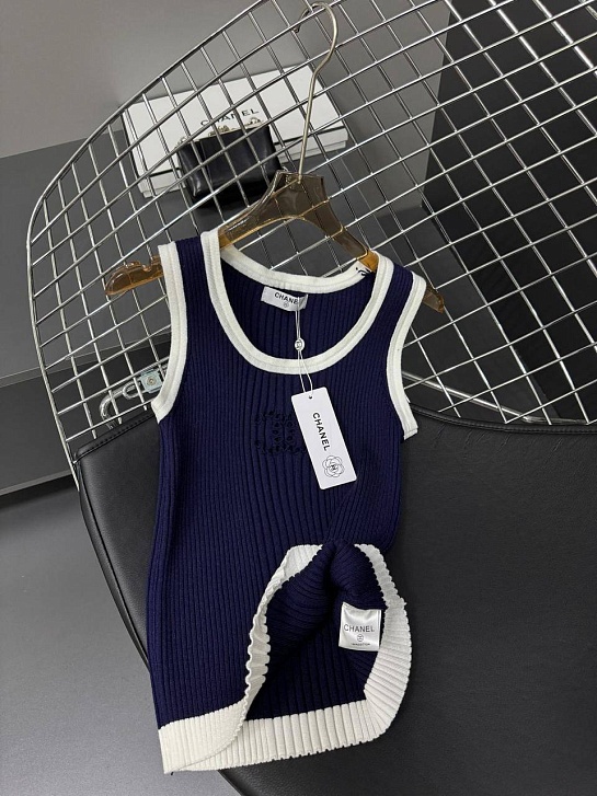 Женская майка Chanel premium - Navy