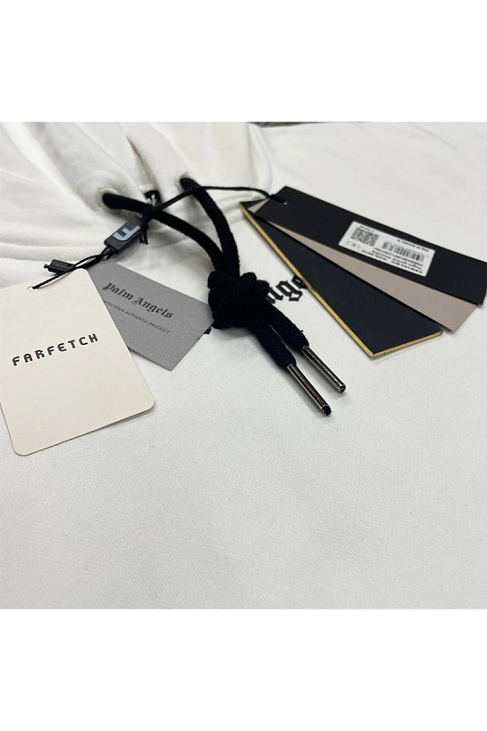 Белое оверсайз худи Palm Angels Classic logo-print