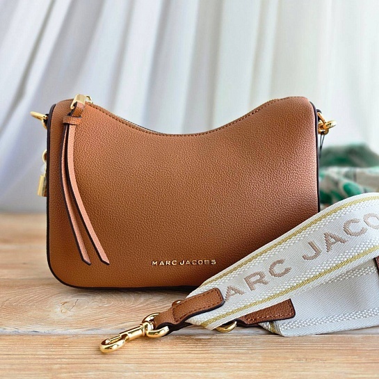 Женская кожаная сумка Marc Jacobs Drifter 25x17 см - Brown