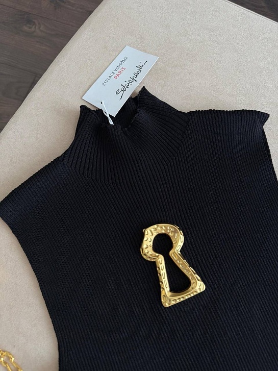 Женский чёрный топ Schiaparelli