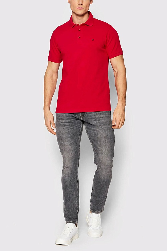 Мужское красное поло Tommy Hilfiger