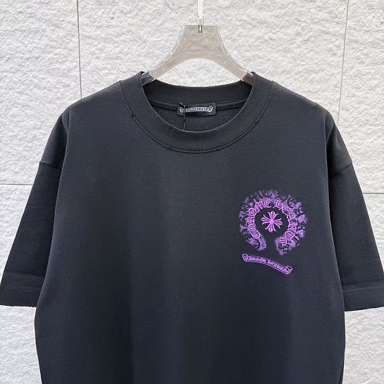 Чёрная оверсайз футболка Chrome Hearts premium