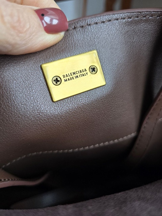 Замшевая сумка Balenciaga Rodeo Medium 35x23 см - Brown