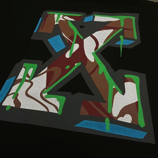 Мужское чёрное худи Off-White Arrows logo-print