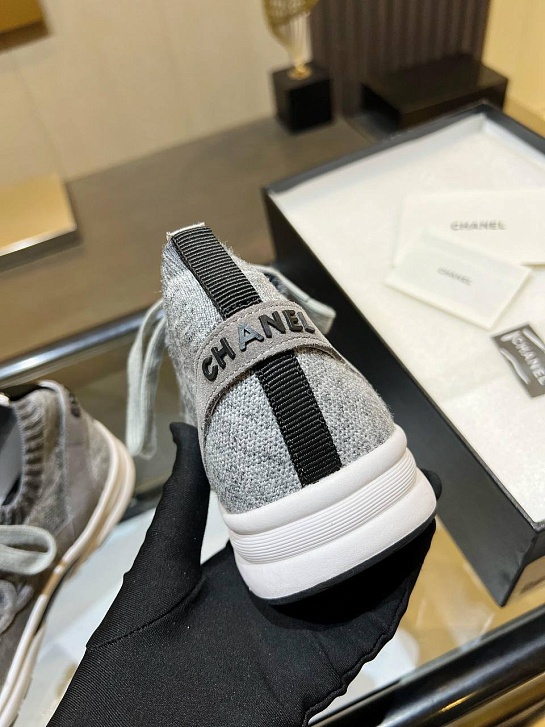 Женские кроссовки Chanel Premium - Grey