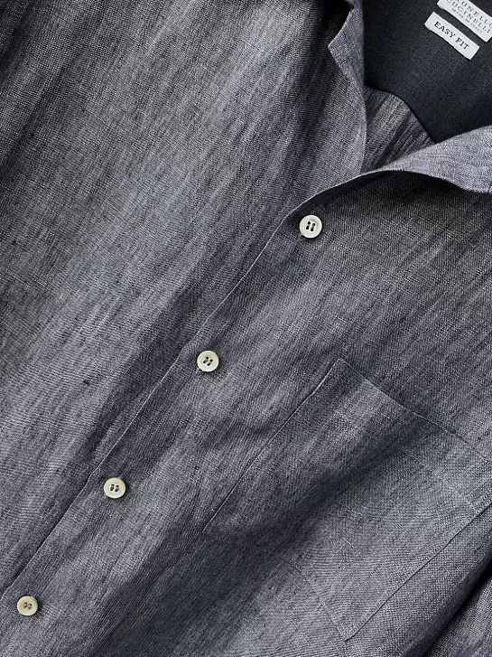 Льняная рубашка Brunello Cucinelli Premium - Grey