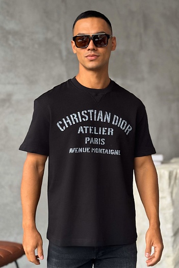 Оверсайз футболка Dior Atelier Paris - Black   