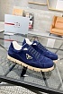 Замшевые кроссовки Prada logo-plaque - Blue