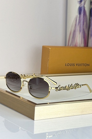 Солнцезащитные очки Louis Vuitton Script Metal Round   